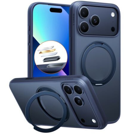 Husă MagSafe Ring Mat iPhone 17 Pro Max Albastra