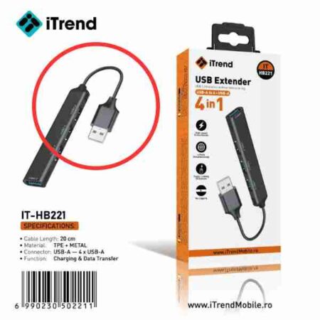 ITREND Adaptor HUB 4 in 1 USB (HB221)