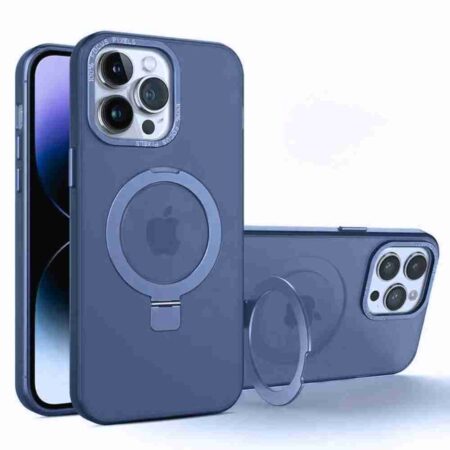Husă MagSafe Ring Mat iPhone 15 Pro Albastra