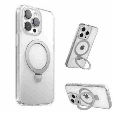 Husă MagSafe Ring Mat iPhone 15 Pro Transparenta