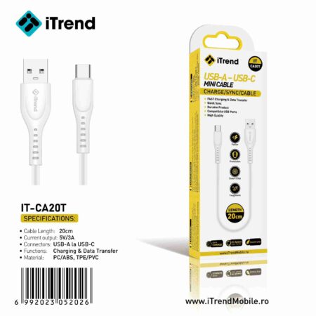 ITREND Cablu USB-Type C 20 cm (CA20T)