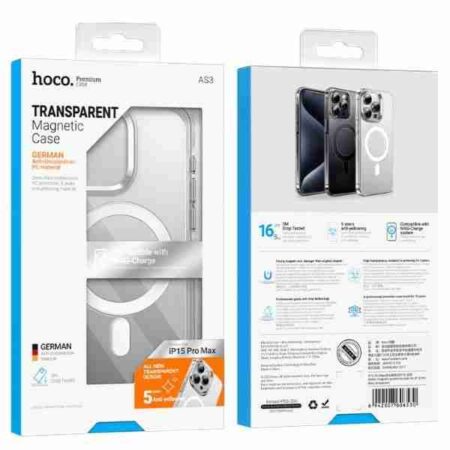 Husa HOCO Magnetic Magsafe iPhone 15 Pro Transparent (AS3)