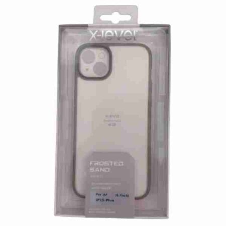 Husa Transparenta X-LEVEL iPhone 15 Margine Gri