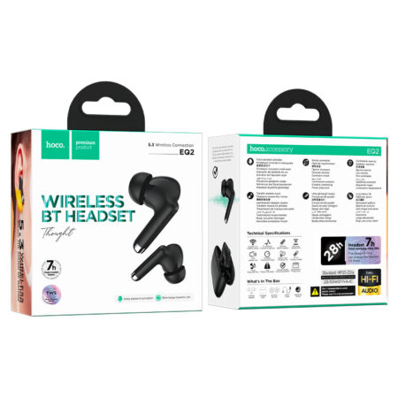 B HOCO Casti Wireless (EQ2) Negre